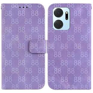 For Honor 80 Pro Double 8-shaped Embossed Leather Phone Case(Purple)