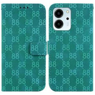 For Honor X8 5G Double 8-shaped Embossed Leather Phone Case(Green)