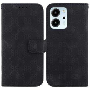 For Honor X8 5G Double 8-shaped Embossed Leather Phone Case(Black)