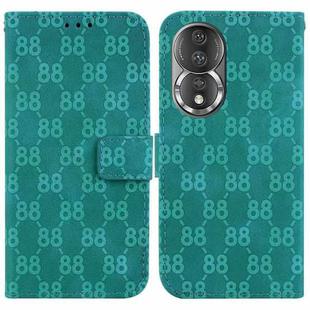 For Honor X9 / X9 5G Double 8-shaped Embossed Leather Phone Case(Green)