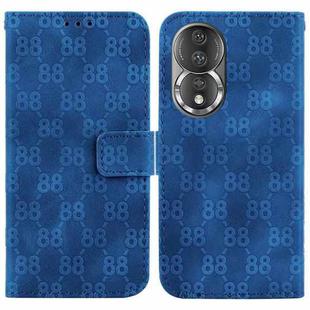 For Honor X9 / X9 5G Double 8-shaped Embossed Leather Phone Case(Blue)