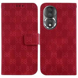 For Honor X9 / X9 5G Double 8-shaped Embossed Leather Phone Case(Red)