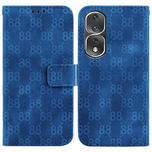 For Honor 70 Double 8-shaped Embossed Leather Phone Case(Blue)