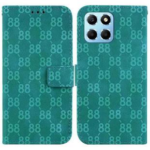 For Honor X7 Double 8-shaped Embossed Leather Phone Case(Green)