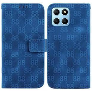 For Honor X7 Double 8-shaped Embossed Leather Phone Case(Blue)