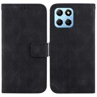 For Honor X7 Double 8-shaped Embossed Leather Phone Case(Black)