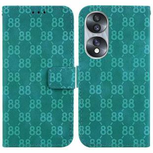 For Honor 50 Lite / Huawei nova 8i Double 8-shaped Embossed Leather Phone Case(Green)