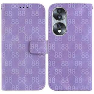 For Honor 50 Lite / Huawei nova 8i Double 8-shaped Embossed Leather Phone Case(Purple)