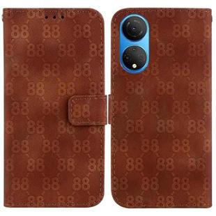 For Honor 20 / Huawei nova 5T Double 8-shaped Embossed Leather Phone Case(Brown)