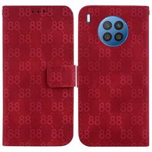 For Honor 50 Lite / Huawei nova 8i Double 8-shaped Embossed Leather Phone Case(Red)