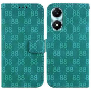 For Honor X5 Plus / Play 40C Double 8-shaped Embossed Leather Phone Case(Green)