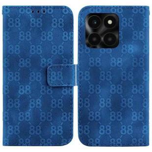 For Honor X6a Double 8-shaped Embossed Leather Phone Case(Blue)