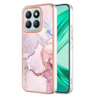 For Honor X8b Electroplating Marble Dual-side IMD Phone Case(Rose Gold 005)