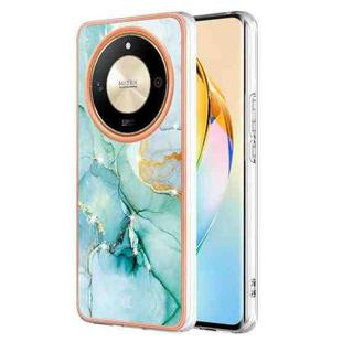 For Honor X9b Electroplating Marble Dual-side IMD Phone Case(Green 003)