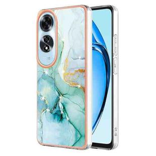 For OPPO A60 Electroplating Marble Dual-side IMD Phone Case(Green 003)