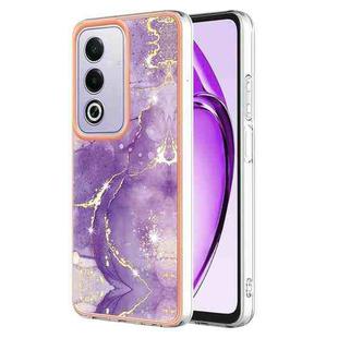 For OPPO A80 5G / A3 Pro Global Electroplating Marble Dual-side IMD Phone Case(Purple 002)