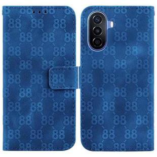 For Huawei nova Y70 Plus Double 8-shaped Embossed Leather Phone Case(Blue)