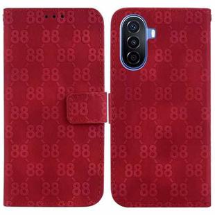 For Huawei nova Y70 Plus Double 8-shaped Embossed Leather Phone Case(Red)