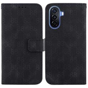 For Huawei nova Y70 Plus Double 8-shaped Embossed Leather Phone Case(Black)