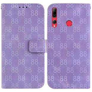 For Huawei P Smart+ 2019 / Enjoy 9s Double 8-shaped Embossed Leather Phone Case(Purple)