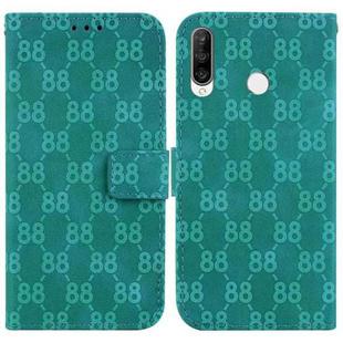 For Huawei P30 lite / nova 4e Double 8-shaped Embossed Leather Phone Case(Green)