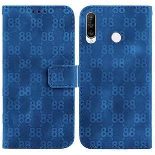 For Huawei P30 lite / nova 4e Double 8-shaped Embossed Leather Phone Case(Blue)