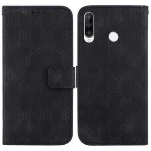 For Huawei P30 lite / nova 4e Double 8-shaped Embossed Leather Phone Case(Black)