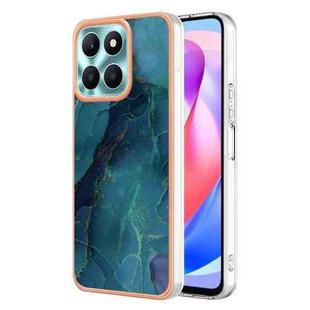 For Honor X6a Electroplating Marble Dual-side IMD Phone Case(Green 017)