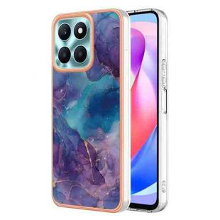 For Honor X6a Electroplating Marble Dual-side IMD Phone Case(Purple 016)