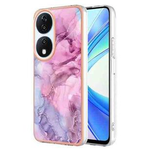 For Honor X7b 4G / 5G Electroplating Marble Dual-side IMD Phone Case(Pink 013)