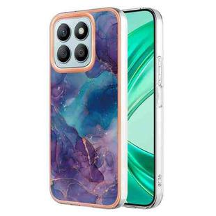 For Honor X8b Electroplating Marble Dual-side IMD Phone Case(Purple 016)