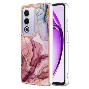 For OPPO A80 5G / A3 Pro Global Electroplating Marble Dual-side IMD Phone Case(Rose Red 014)