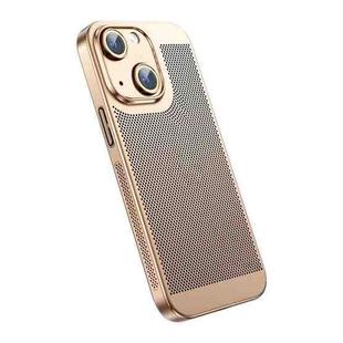 For iPhone 14 Ice Sense Heat Dissipation Electroplating PC Phone Case(Champagne Gold)