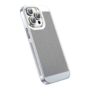 For iPhone 14 Pro Max Ice Sense Heat Dissipation Electroplating PC Phone Case(Silver)