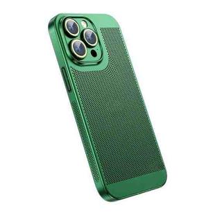 For iPhone 13 Pro Max Ice Sense Heat Dissipation Electroplating PC Phone Case(Green)