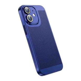 For iPhone 12 Ice Sense Heat Dissipation Electroplating PC Phone Case(Navy Blue)