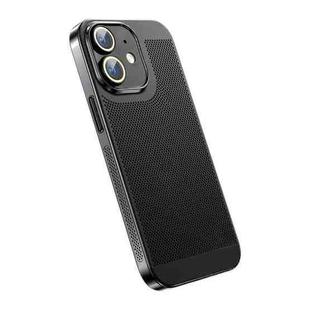 For iPhone 12 Ice Sense Heat Dissipation Electroplating PC Phone Case(Black)