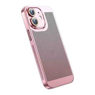 For iPhone 12 Ice Sense Heat Dissipation Electroplating PC Phone Case(Rose Gold)