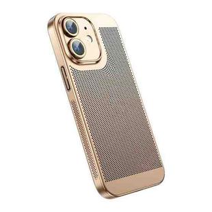 For iPhone 12 Ice Sense Heat Dissipation Electroplating PC Phone Case(Champagne Gold)