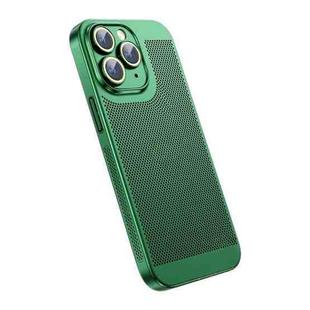 For iPhone 11 Pro Ice Sense Heat Dissipation Electroplating PC Phone Case(Green)