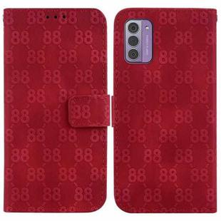 For Nokia C22 Double 8-shaped Embossed Leather Phone Case(Red)