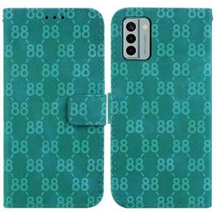 For Nokia X30 Double 8-shaped Embossed Leather Phone Case(Green)