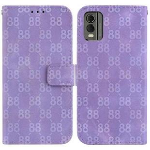 For Nokia G60 Double 8-shaped Embossed Leather Phone Case(Purple)