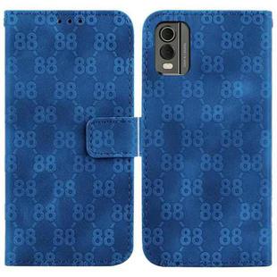 For Nokia G60 Double 8-shaped Embossed Leather Phone Case(Blue)