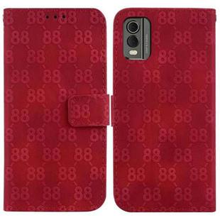 For Nokia G60 Double 8-shaped Embossed Leather Phone Case(Red)
