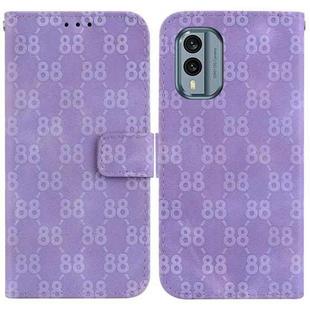 For Nokia C31 Double 8-shaped Embossed Leather Phone Case(Purple)