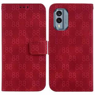 For Nokia C31 Double 8-shaped Embossed Leather Phone Case(Red)