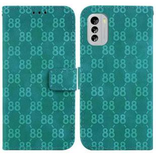 For Nokia G11 Plus Double 8-shaped Embossed Leather Phone Case(Green)
