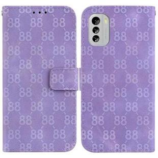 For Nokia G11 Plus Double 8-shaped Embossed Leather Phone Case(Purple)