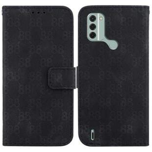 For Nokia C21 Plus Double 8-shaped Embossed Leather Phone Case(Black)